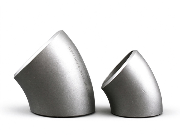Industrial elbow for heavy duty piping systems, manufactured to ASME standards.